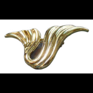 Vintage 1980's WAVE Goldtone Pin/ Brooch  Pendant  -Gold Plated?